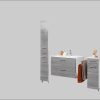 Welltime Hängeschrank Trento - Modernes Badmöbel mit 2 Einlegeböden, 30 cm Breite, Made in Germany eiche rauc welltime Schränke