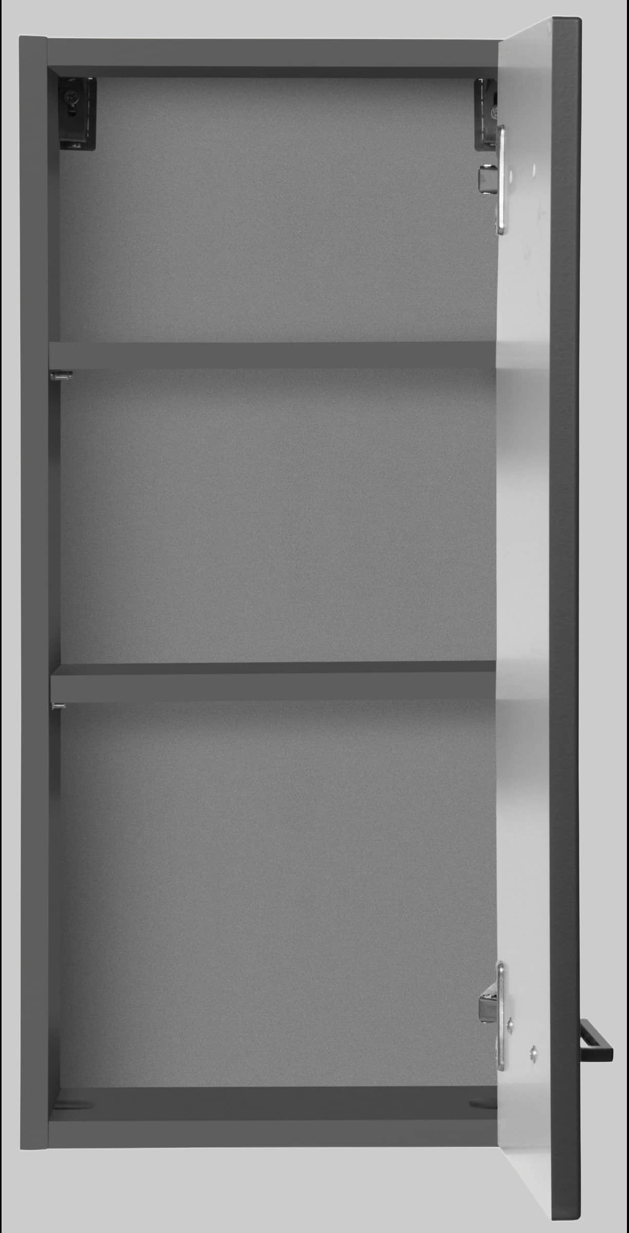 Schränke welltime Welltime Hängeschrank Trento - Modernes Badmöbel mit 2 Einlegeböden, 30 cm Breite, Made in Germany grau matt