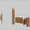 Schränke welltime Welltime Hochschrank Trento | 30cm schmaler Bad-Seitenschrank mit Stauraum | MDF-Fronten & Edelstahlgriffe | Verschiedene Farben | Made in Germany wotaneiche