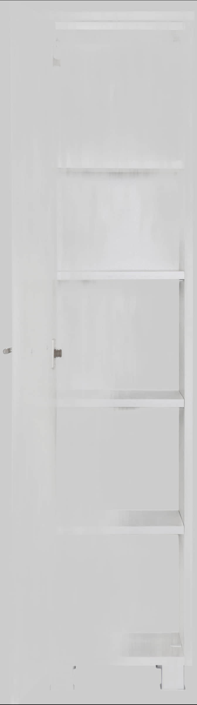 welltime Schränke Welltime Midischrank Trento | Badmöbel 30 cm Breite | 1 Tür | Made in Germany | Grau weiß