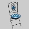 Wohnando Wohnando Premium Bistroset weiß mit Mosaik-Design - 3-teiliges klappbares Gartenmöbel-Set für Balkon & Terrasse Tische
