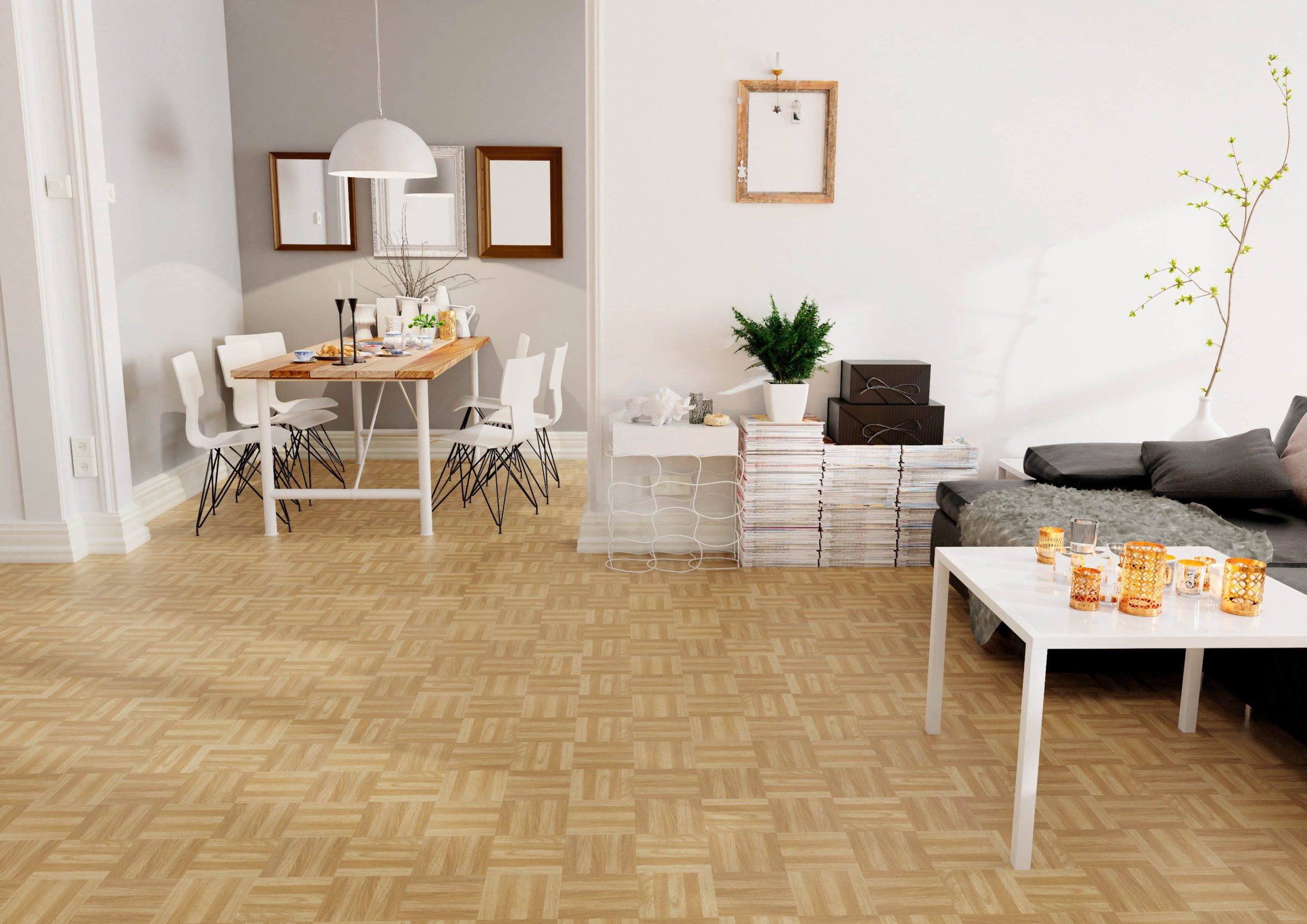 Bauen & Renovieren XXVinyl XXVinyl Premium Self-Adhesive Vinyl Floor Tiles - 25 Pack (2.32m²) - 30.5x30.5cm Wood & Stone Effect - Waterproof & Scratch-Resistant holzmosaik
