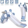 YOLEO Foldable Kids Slide with Basketball Hoop - Safe Toddler Slide for Indoor/Outdoor Play Ages 1-3 Years Blau YOLEO Garten & Balkon