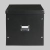 Zeller Present Aufbewahrung Zeller Present Aufbewahrungsbox QUAD Schwarz | 33x33x32 cm | Mit Metallgriff & Deckel | Stabile Pappbox für Büro, Haushalt & Kinderzimmer