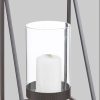 andas Industrial Wall Candle Holder - Black Metal Modern Candle Sconce with Glass Insert (1 Piece) - Durable Home Decor Lighting andas Dekoration