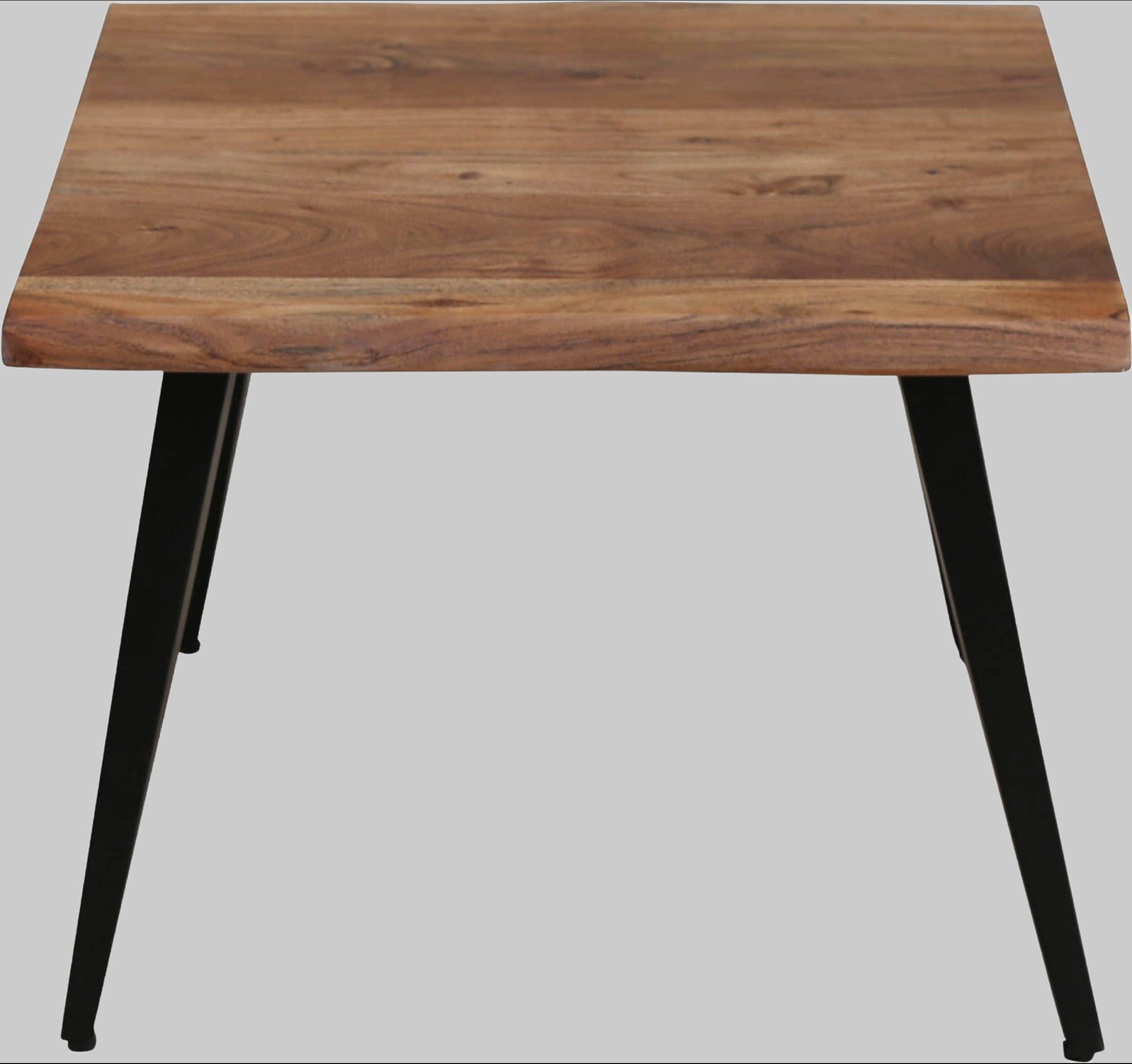 byLIVING Tische byLIVING 'Caddy' Live Edge Coffee Table - Solid Acacia Wood Top with Black Metal Legs (60cm or 110cm Width)