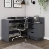 byLIVING Tische byLIVING Eckschreibtisch »Bern« - Moderner L-Schreibtisch mit 3 Schubladen, 129 cm Breite, rechts/links montierbar, FSC®-zertifiziert anthrazit