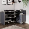 Tische byLIVING byLIVING Eckschreibtisch »Bern« - Moderner L-Schreibtisch mit 3 Schubladen, 129 cm Breite, rechts/links montierbar, FSC®-zertifiziert anthrazit/