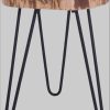 byLIVING byLIVING 'Nasti' Solid Acacia Wood Side Table with Live Edge & Metal Base - Unique Natural Design Tische