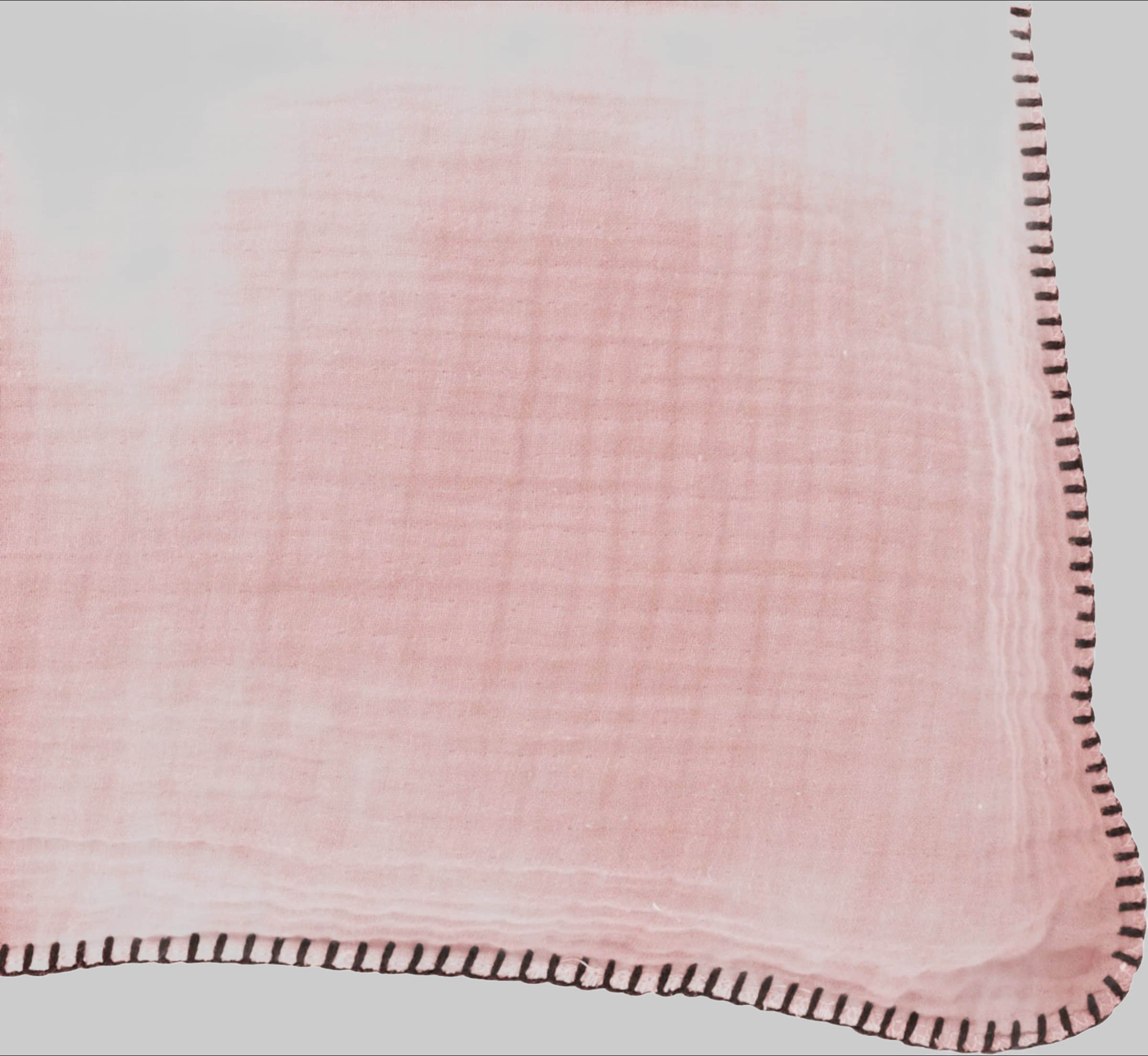 done.® Nayla Decorative Cushion Cover - Lightweight Cotton Muslin with Crinkle Look & Black Stitch Detail (Empty Cover, 1 Piece) puder done.u00AE Dekoration