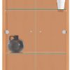 fif mu00F6bel Schränke fif möbel OPTIMA Premium Glass Display Cabinet - Adjustable Shelves Collector's Vitrine for Living Room & Study buchefarben