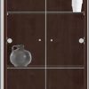 fif möbel OPTIMA Premium Glass Display Cabinet - Adjustable Shelves Collector's Vitrine for Living Room & Study wengefarben fif mu00F6bel Schränke