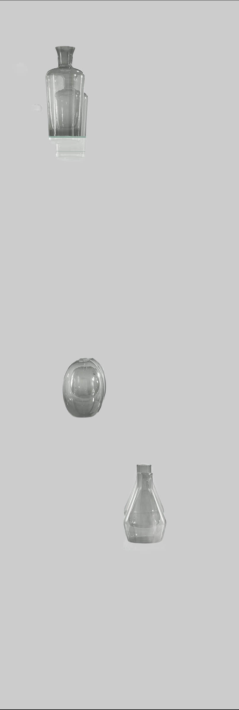 fif mu00F6bel Schränke fif möbel Vitrine »OPTIMA« - Moderne Standvitrine mit LED-Beleuchtung, 2 Glastüren & verspiegelter Rückwand | 58x172x33 cm | Sammlervitrine silberfarben
