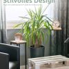 holz4homeu00AE holz4home® Massivholz Blumenständer Eiche Natur Geölt 50cm | Stahlrahmen Dekoständer | Pflanzenpodest Loftstyle 90 cm Garten & Balkon