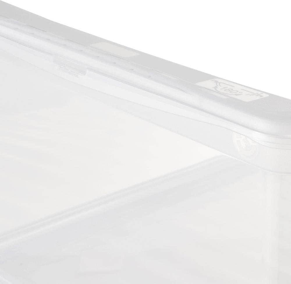 Aufbewahrung keeeper keeeper Aufbewahrungsbox bea mit Air Control-System - 3er Set (39x33,5x18cm) | Transparente Stapelboxen für Kleidung & Haushaltsorganisation transparent
