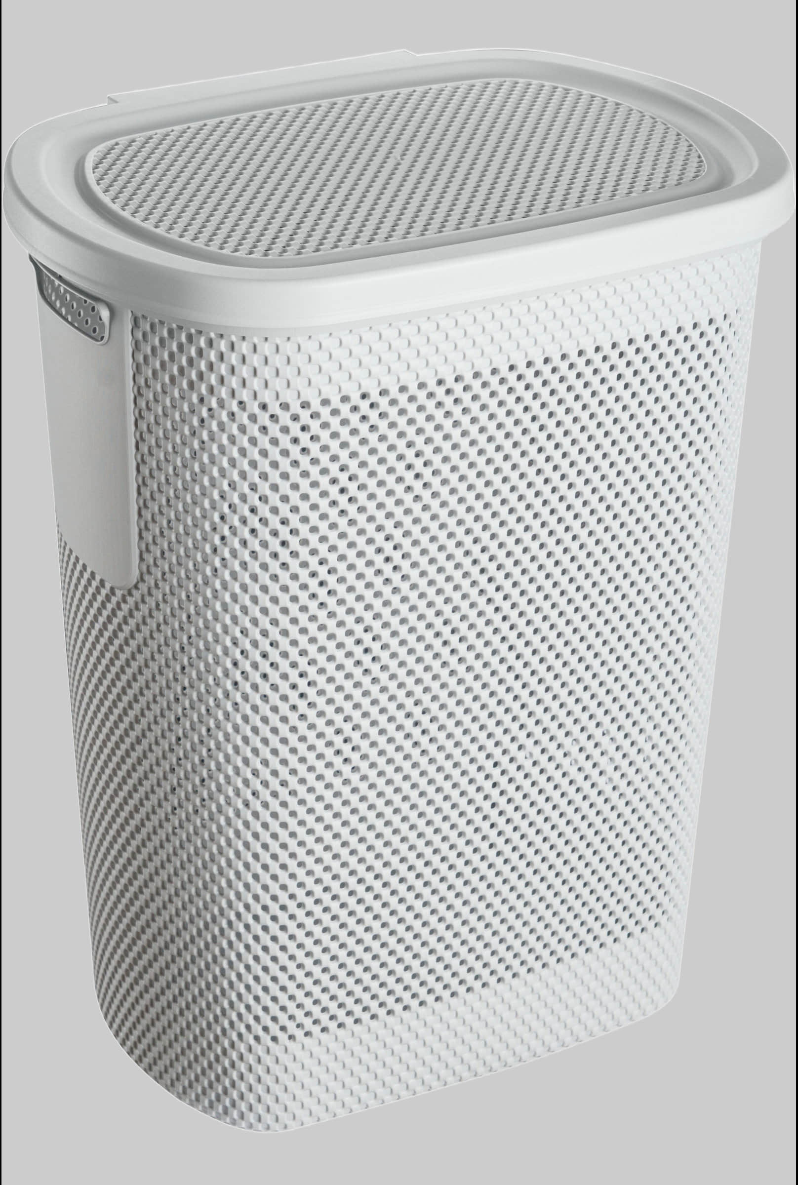keeeper Wäschebox Arne - 58 Liter Wäschetonne mit Deckel (47,5x36x57,5 cm) - Luftdurchlässiges Design für hygienische Wäscheaufbewahrung nordic grey keeeper Bad & Sanitär