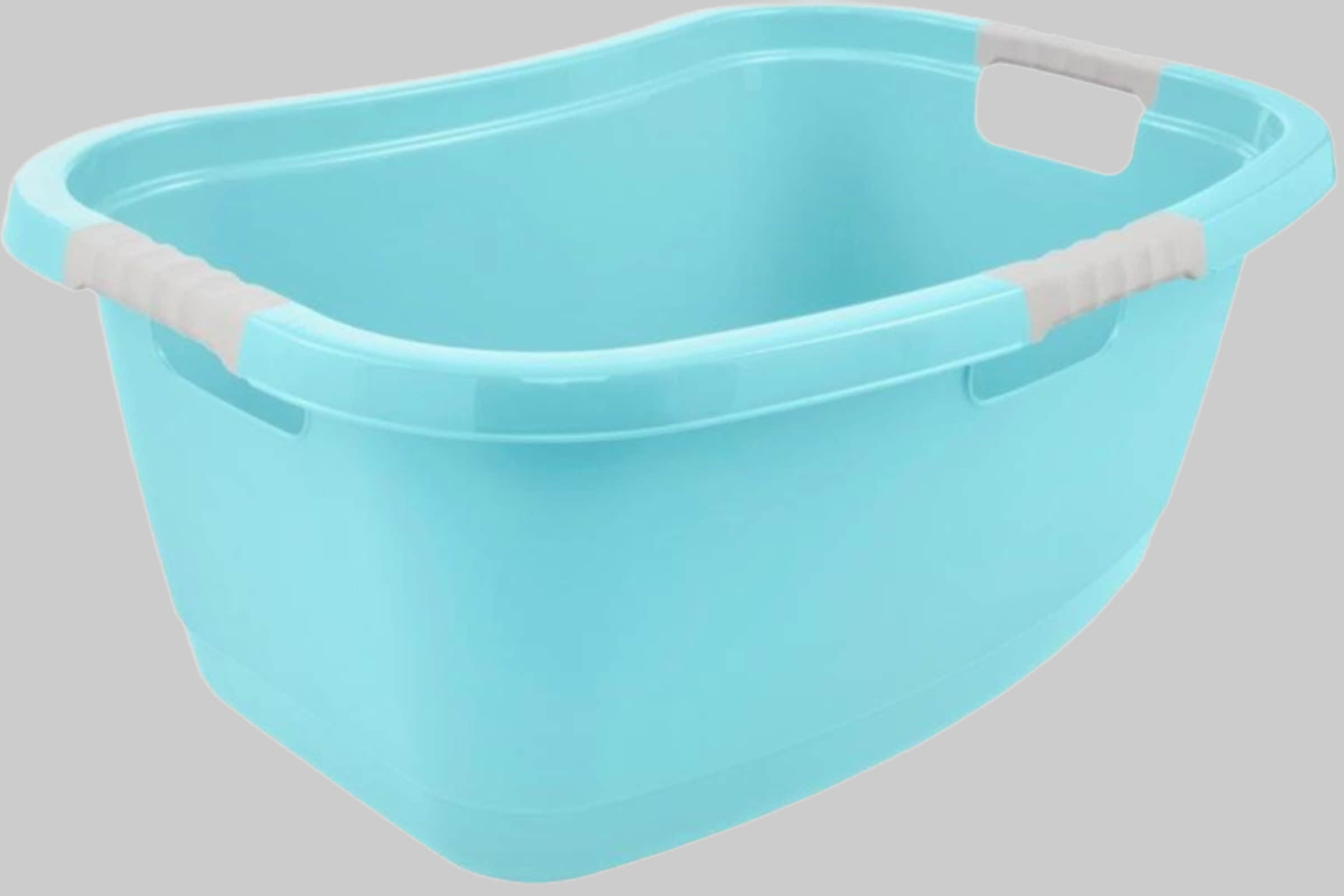 Bad & Sanitär keeeper keeeper Wäschewanne 'janne' - Ergonomische Nierenform mit Softgriffen, 50 Liter Fassungsvermögen (65x45x28,5 cm), aus stabilem PP-Kunststoff aqua blue