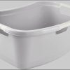 keeeper Wäschewanne 'janne' - Ergonomische Nierenform mit Softgriffen, 50 Liter Fassungsvermögen (65x45x28,5 cm), aus stabilem PP-Kunststoff nordic grey keeeper Bad & Sanitär