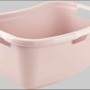 keeeper Wäschewanne 'janne' - Ergonomische Nierenform mit Softgriffen, 50 Liter Fassungsvermögen (65x45x28,5 cm), aus stabilem PP-Kunststoff nordic pink Bad & Sanitär keeeper