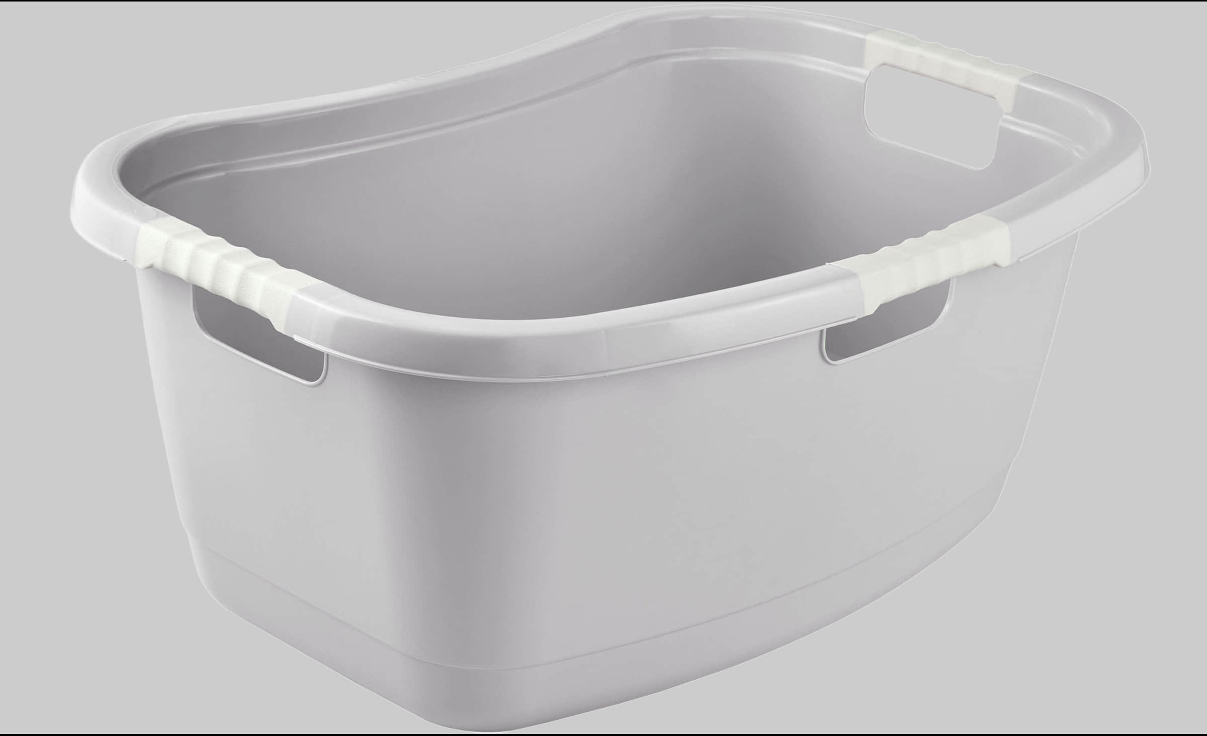 keeeper Wäschewanne 'janne' - Ergonomische Nierenform mit Softgriffen, 50 Liter Fassungsvermögen (65x45x28,5 cm), aus stabilem PP-Kunststoff nordic grey keeeper Bad & Sanitär