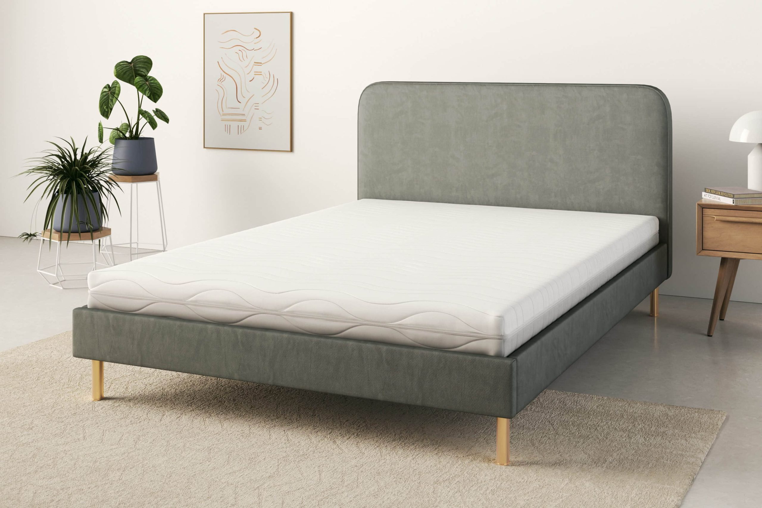 u00C4lgdru00F6m Älgdröm Fjord Komfortschaummatratze (90x200 cm, 140x200 cm) | 7-Zonen-System, waschbarer Bezug (60°C), allergikergeeignet, H2-H4 Härtegrade | Made in Germany Matratzen