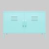 loft24 loft24 Sideboard Cache – Stilvoller 2-türiger Metall-Spind-Schrank mit Pulverbeschichtung | Moderner Aufbewahrungsschrank für Zuhause grün Kommoden & Sideboards