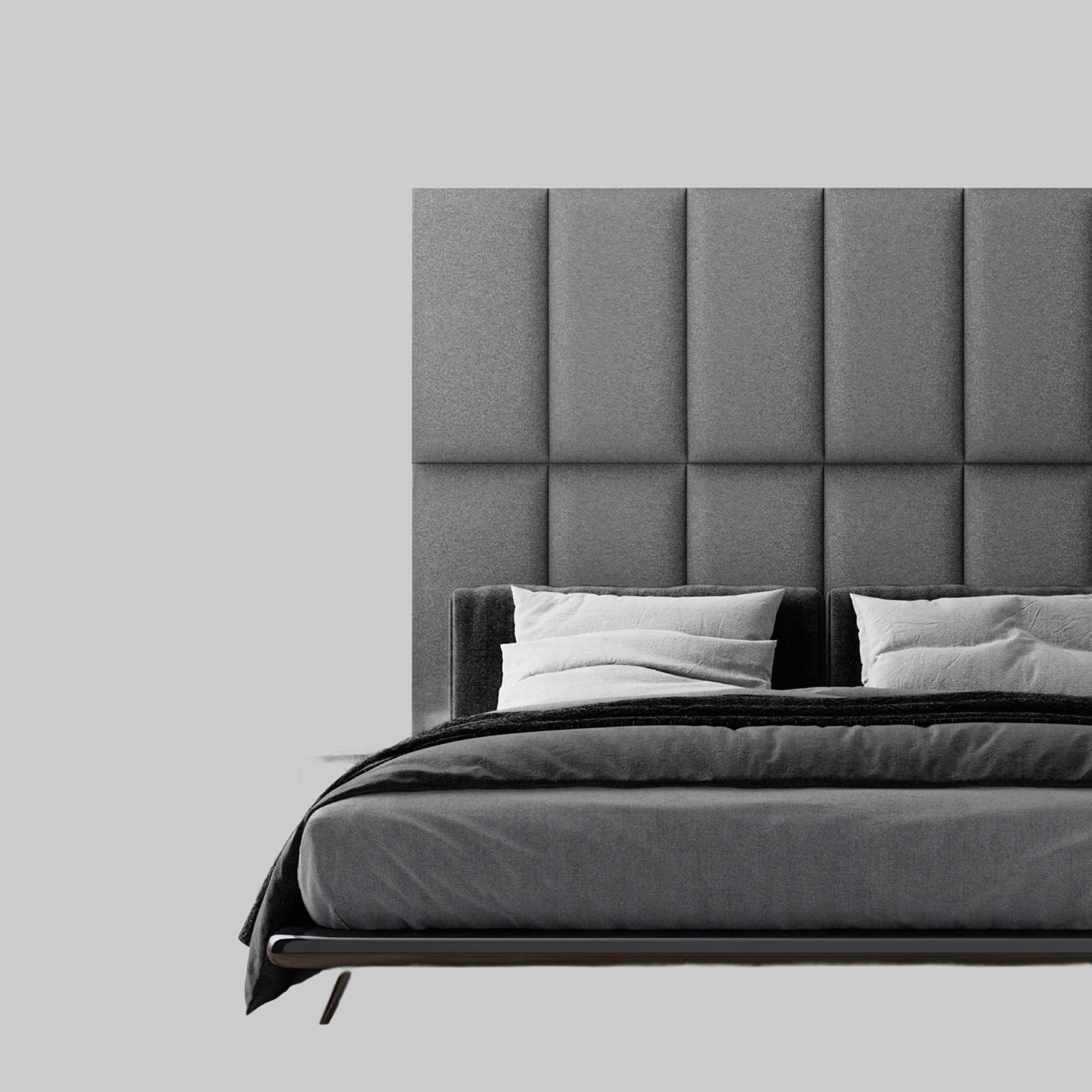 mollis Bauen & Renovieren mollis Premium Wandpaneel Rechteckig 30x60 cm – Akustik Wandpolster, Bettkopfteil & Raumteiler in 8 Farben | FSC® C114919 zertifiziert Graphit