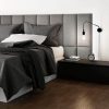 mollis Premium Wandpaneel Rechteckig 30x60 cm – Akustik Wandpolster, Bettkopfteil & Raumteiler in 8 Farben | FSC® C114919 zertifiziert Grau Bauen & Renovieren mollis