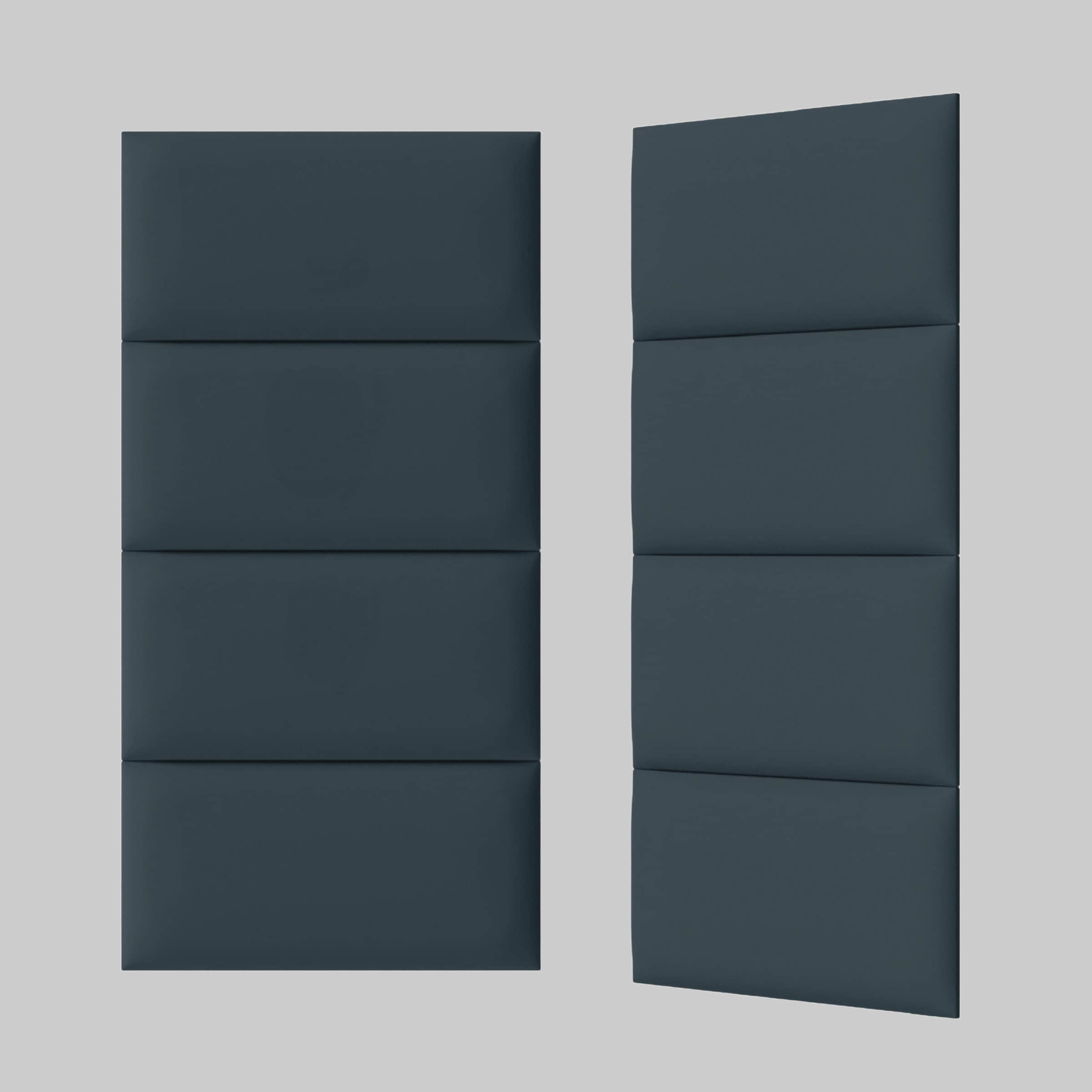 mollis Bauen & Renovieren mollis Premium Wandpaneel Rechteckig 30x60 cm – Akustik Wandpolster, Bettkopfteil & Raumteiler in 8 Farben | FSC® C114919 zertifiziert Navy Blue