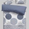 Bettwäsche my home my home Bettwäsche »Tesso« – Baumwolle mit Ornamenten in 135x200 cm, 155x220 cm oder 200x200 cm | Elegantes Design & hoher Komfort blau/grau