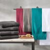 my home Duschtücher Juna Set | 4 Stück (70x140 cm) | 100% Baumwolle Walkfrottee | Mit Bordüre | Weich & Saugstark | Waschbar bei 60°C taupe Handtücher my home