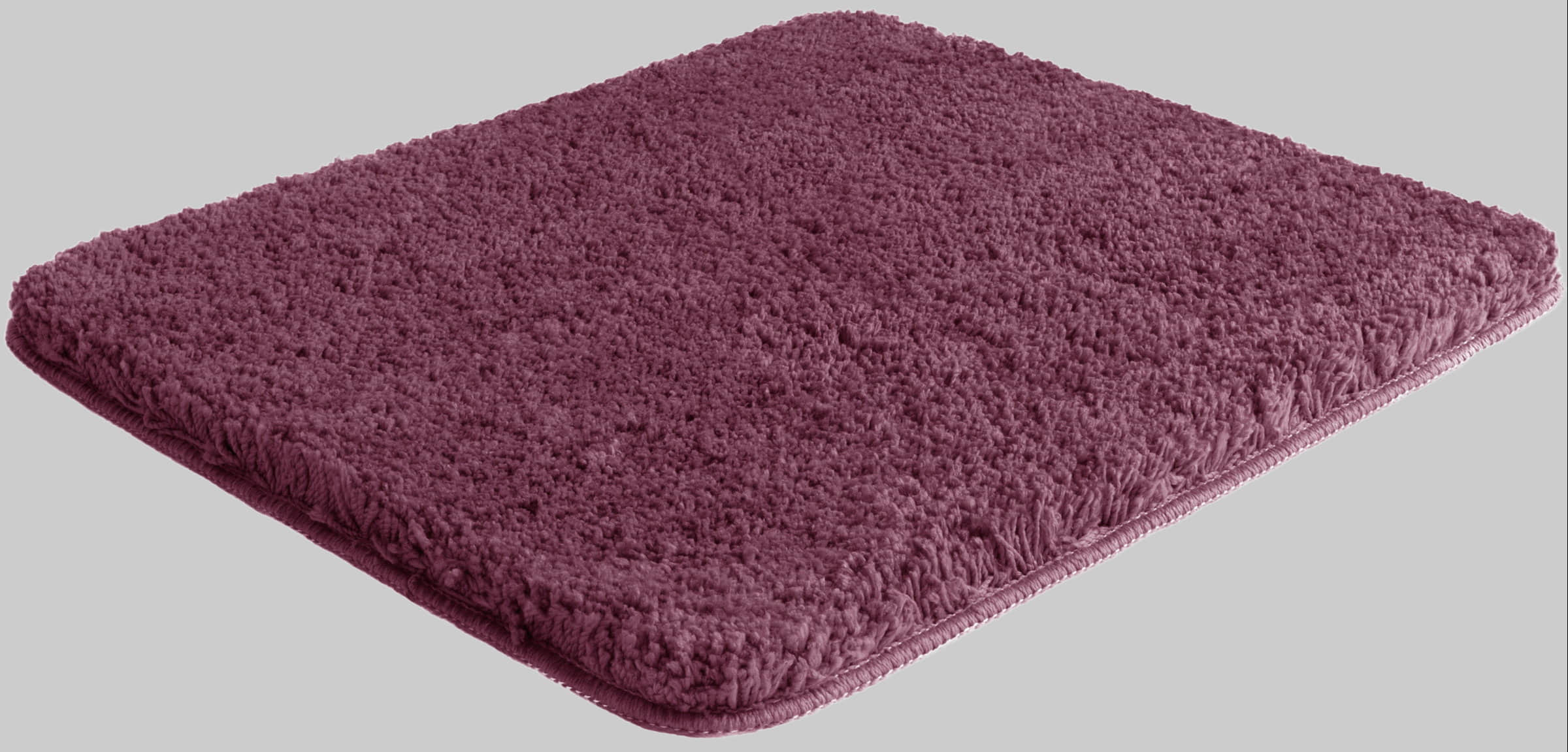 my home my home Sanremo Premium Bath Mat - 30mm Plush, Non-Slip, Fast-Drying Polyester Microfiber - Compatible with Underfloor Heating (Rectangular/Round/3-Piece Set Options) aubergine Badematten