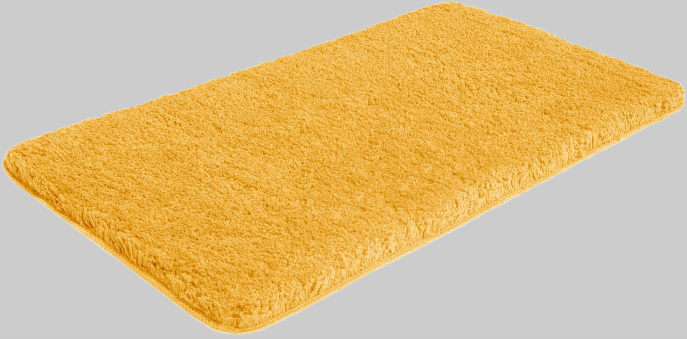my home Badematten my home Sanremo Premium Bath Mat - 30mm Plush, Non-Slip, Fast-Drying Polyester Microfiber - Compatible with Underfloor Heating (Rectangular/Round/3-Piece Set Options) senf