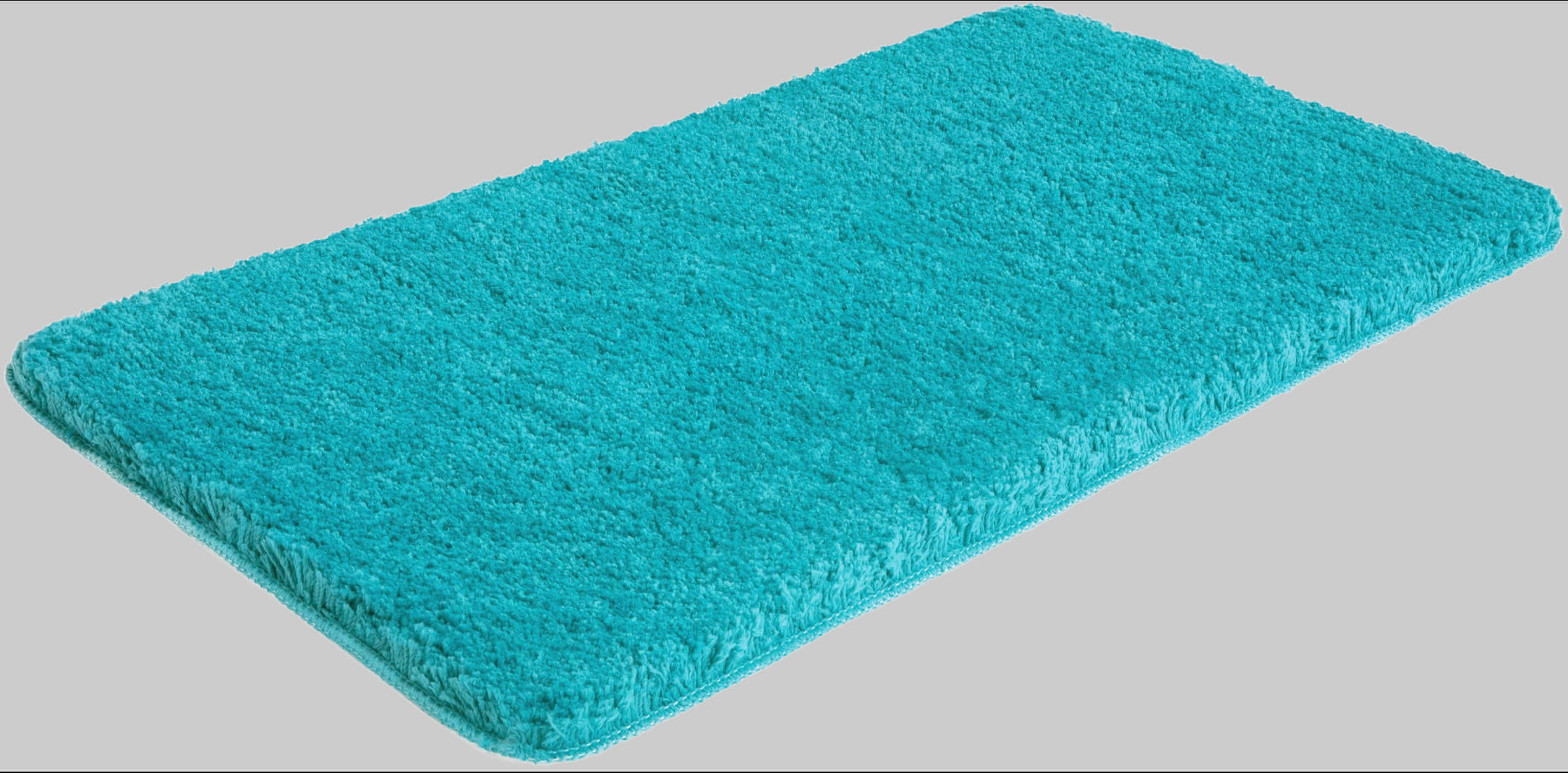 my home Badematten my home Sanremo Premium Bath Mat - 30mm Plush, Non-Slip, Fast-Drying Polyester Microfiber - Compatible with Underfloor Heating (Rectangular/Round/3-Piece Set Options) aqua