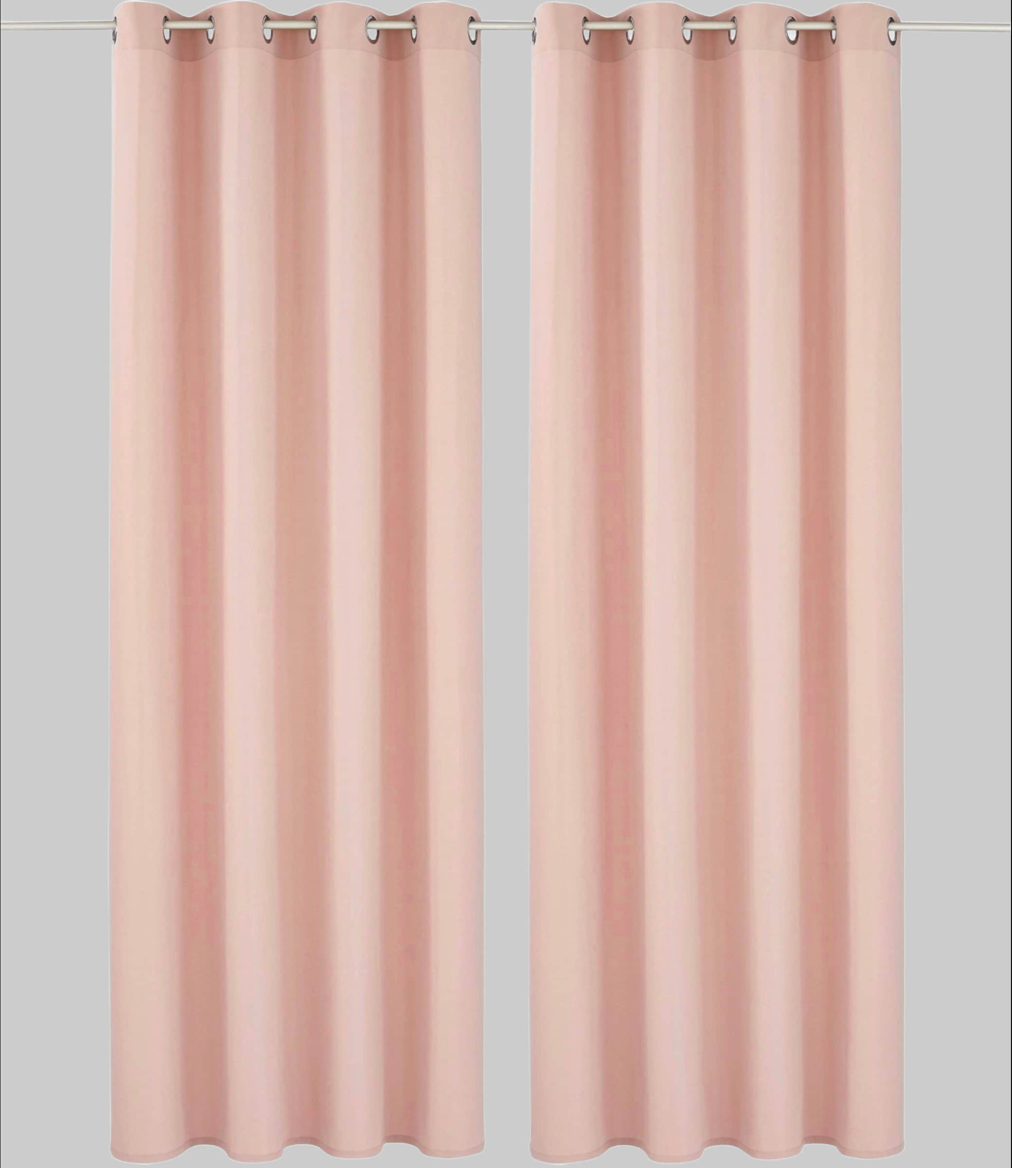 Gardinen my home my home Vorhang »Raja« 2er-Set (140x250 cm) - Moderner Sichtschutz aus pflegeleichter Mikrofaser | Einfarbig, blickdicht, mit Kräuselband | Beige/Champagner/Grau rosé