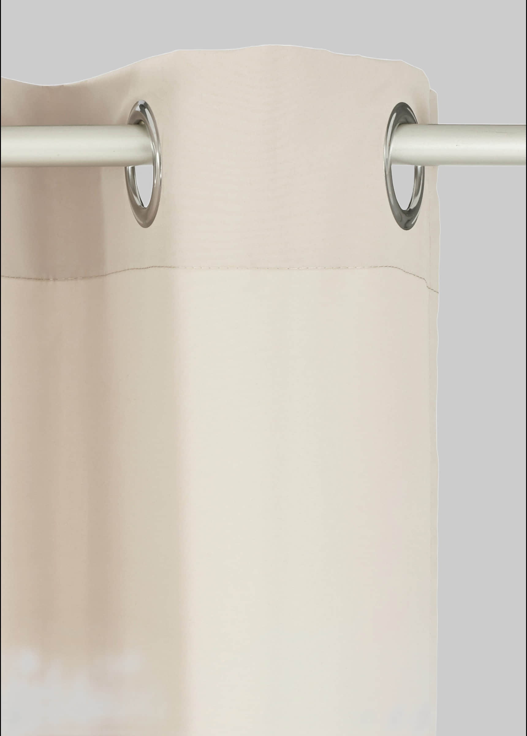 my home Vorhang »Raja« 2er-Set (140x250 cm) - Moderner Sichtschutz aus pflegeleichter Mikrofaser | Einfarbig, blickdicht, mit Kräuselband | Beige/Champagner/Grau champagner my home Gardinen