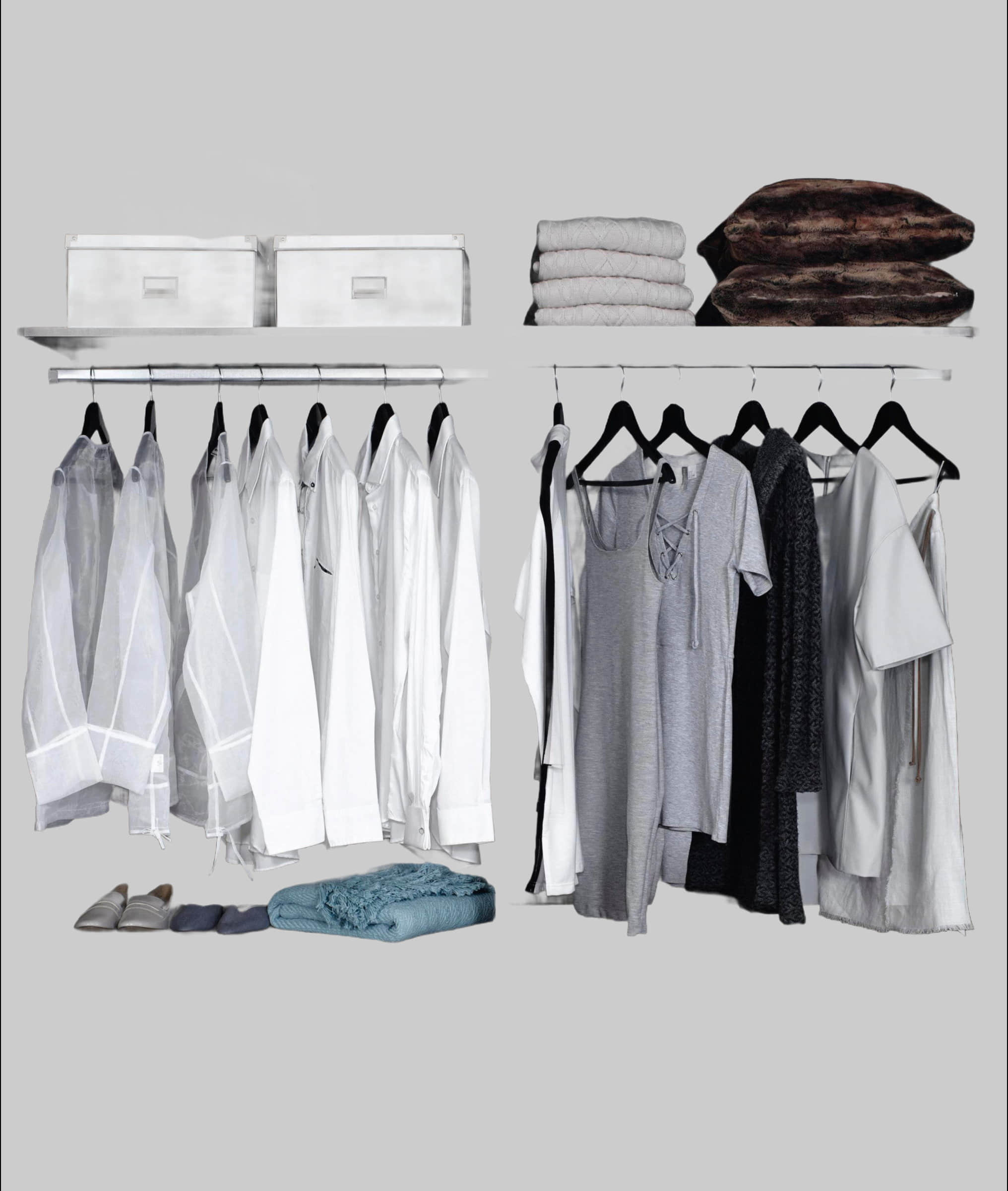 rauch ASTANA Sliding Door Wardrobe - German-Made with Silent Doors, Full-Length Mirror & Storage Boxes (Multiple Sizes) grau-metal rauch Schränke