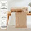 s.Oliver s.Oliver Doublesoft Premium-Kuscheldecke 150x200 cm | OEKO-TEX® 100 | Mit 2 Gratis-Kissenhüllen | Maschinenwaschbar | Aus recyceltem Garn beige-woll Wohndecken