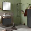 Schränke welltime welltime Waschbeckenunterschrank Trento | 60 cm Breite | Moderne Badmöbel in verschiedenen Farben | Hochwertige Beckenunterschrank auf Füßen | Made in Germany grau matt