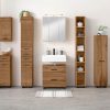 welltime Schränke welltime Waschbeckenunterschrank Trento | 60 cm Breite | Moderne Badmöbel in verschiedenen Farben | Hochwertige Beckenunterschrank auf Füßen | Made in Germany wotaneiche