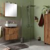 welltime Waschbeckenunterschrank Trento | 60 cm Breite | Moderne Badmöbel in verschiedenen Farben | Hochwertige Beckenunterschrank auf Füßen | Made in Germany wotaneiche welltime Schränke